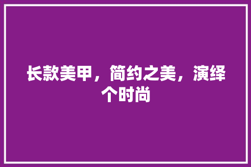 长款美甲，简约之美，演绎个时尚