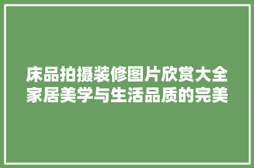 床品拍摄装修图片欣赏大全家居美学与生活品质的完美融合