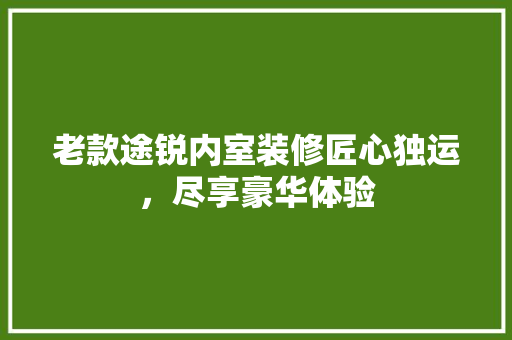 老款途锐内室装修匠心独运，尽享豪华体验
