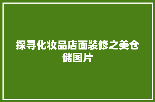探寻化妆品店面装修之美仓储图片